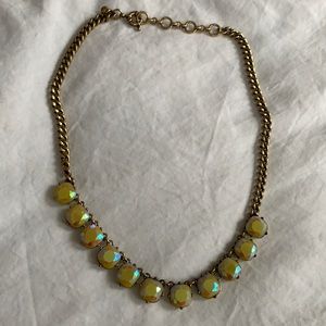 Yellow and gold adjustable j crew necklace
